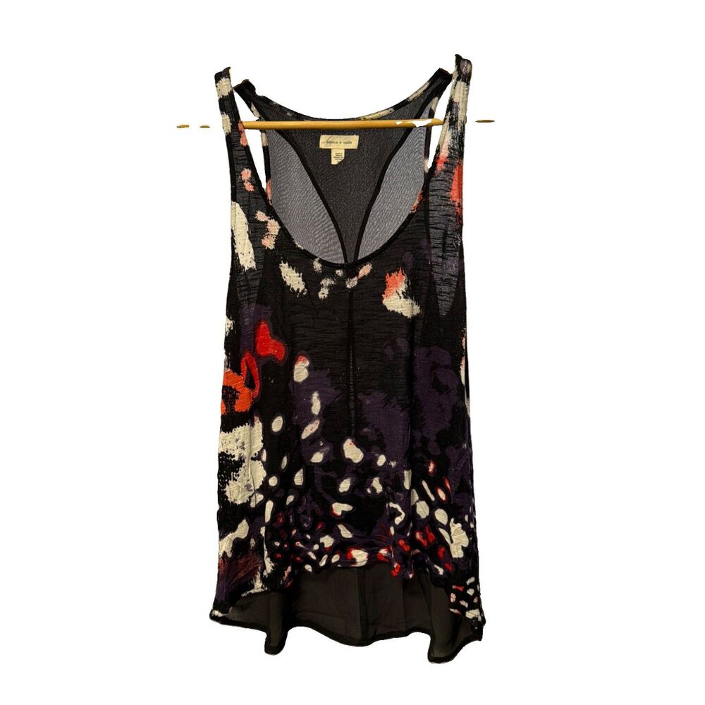 Urban Outfitters Silence Noise Sleeveless Red Black Sheer Tank Top Size Medium